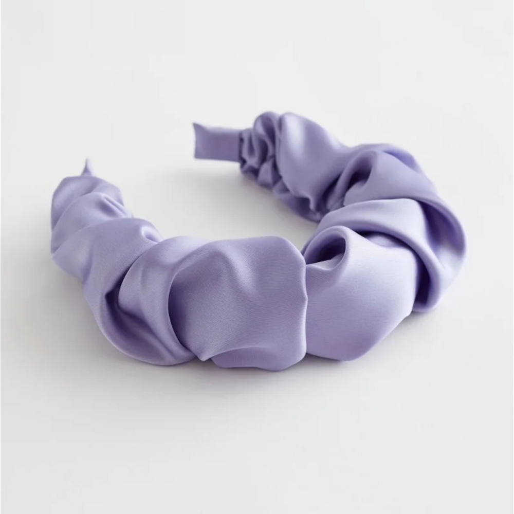 & Other Stories Ruched Lilac Alice Headband